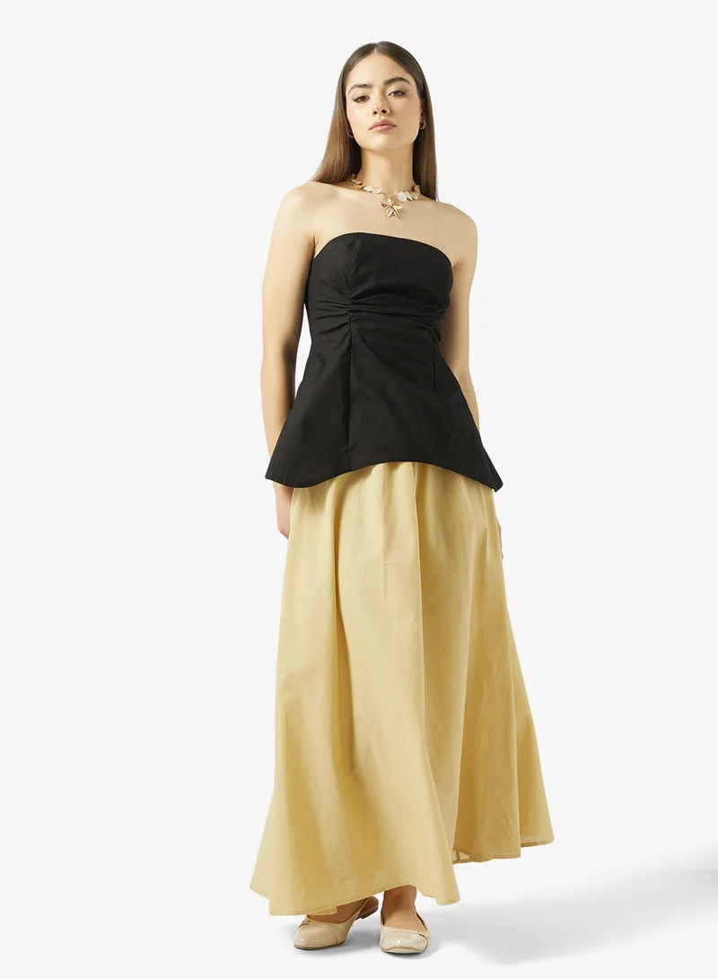 Ginger Bandeau Colorblock Dropwaist Dress